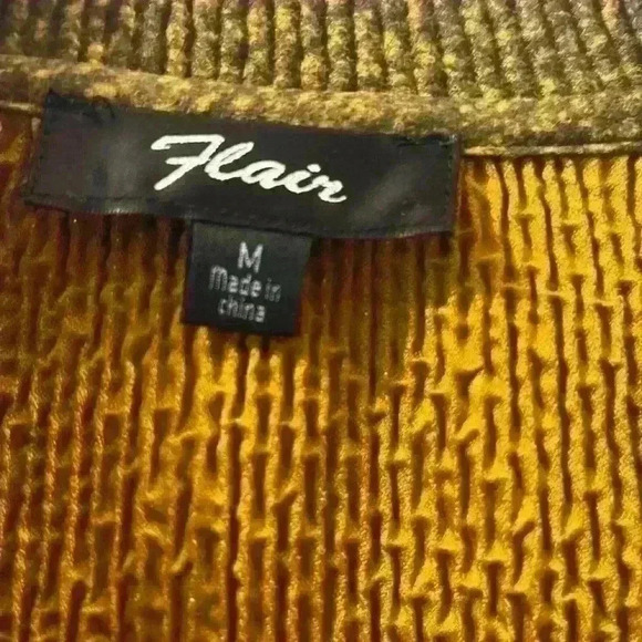 Flair Women’s Blazer, Size Medium, Buttery Crepe Material, Olive and Mustard - Picture 2 of 8